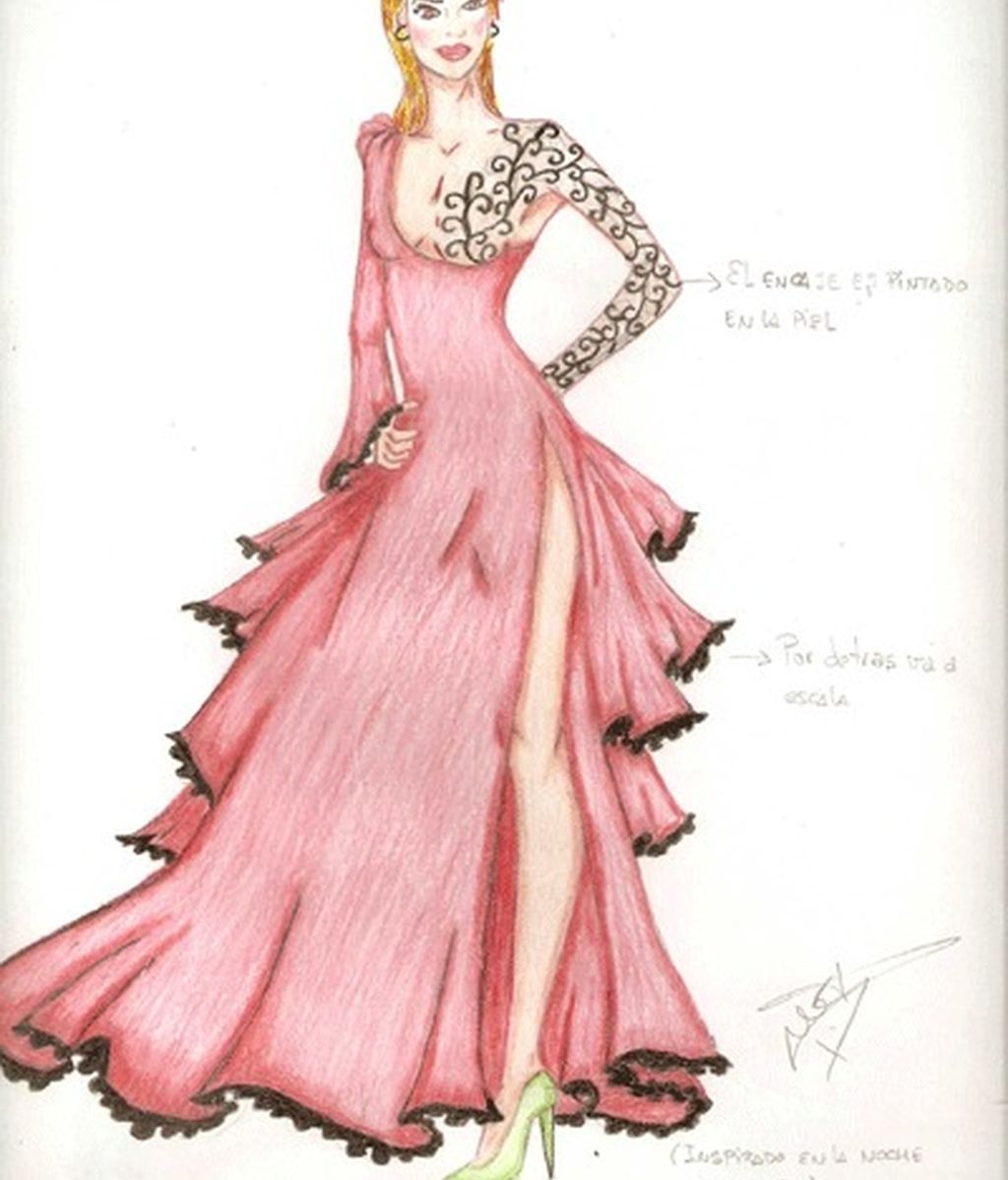 Los bocetos para el estilismo de Mercedes Milá en GH 12
