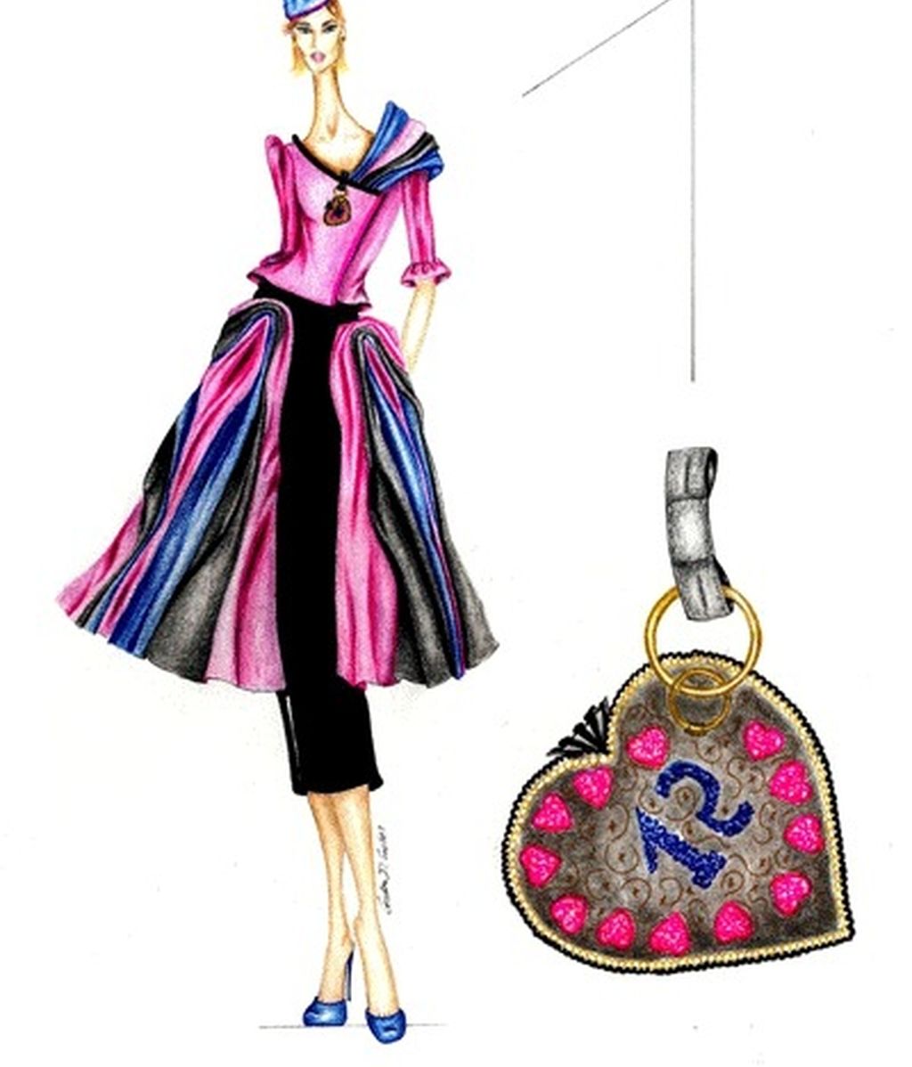 Los bocetos para el estilismo de Mercedes Milá en GH 12