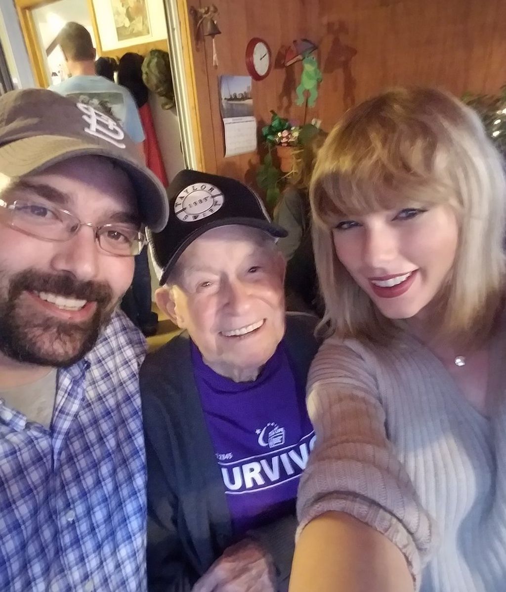 Taylor Swift sorprende a su mayor fan, un veterano de guerra de 96 años
