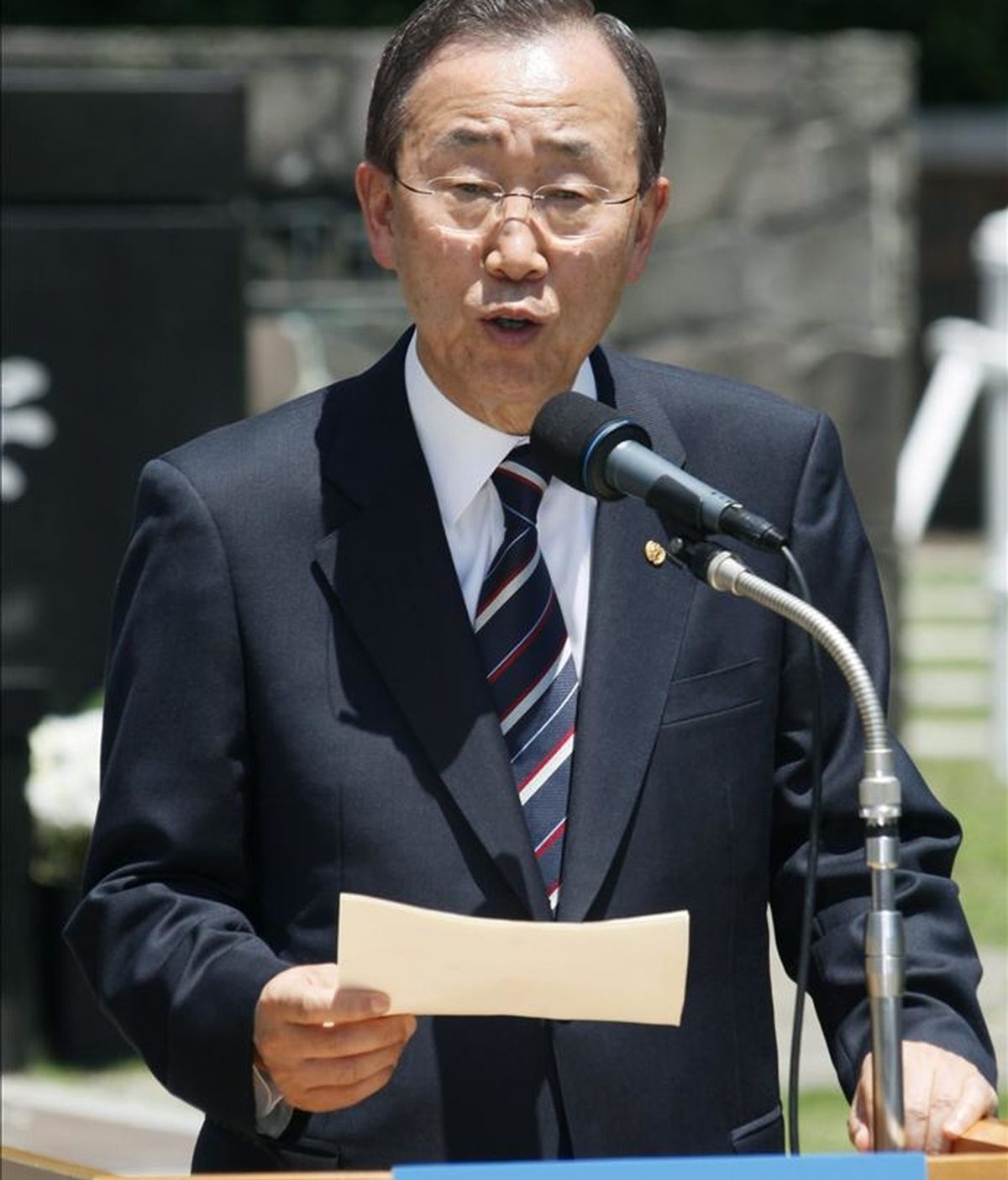 El portavoz de la ONU, Martin Nesirky, detalló, que el secretario general de la organización, Ban Ki-Moon está preocupado ante las informaciones sobre "víctimas civiles a causa de las operaciones israelíes en Gaza". EFE/Archivo