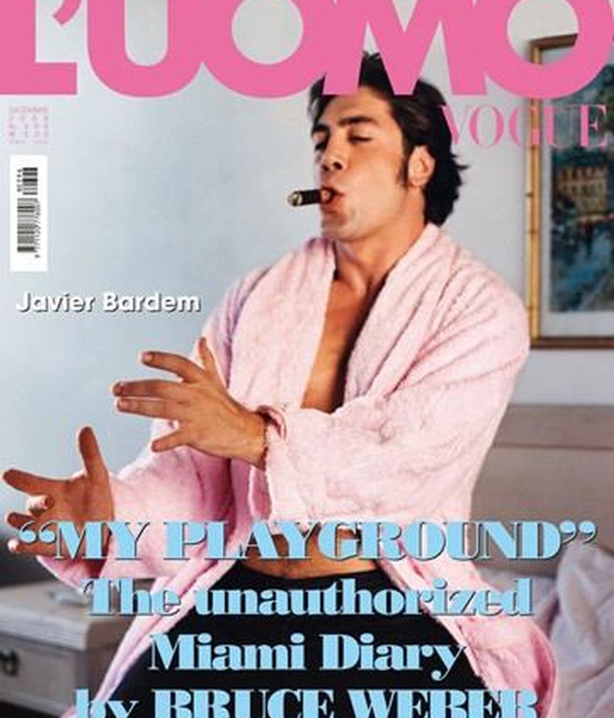 Portada de la edición italiana de L'Uomo Vogue. Foto: Bruce Weber / Vogue