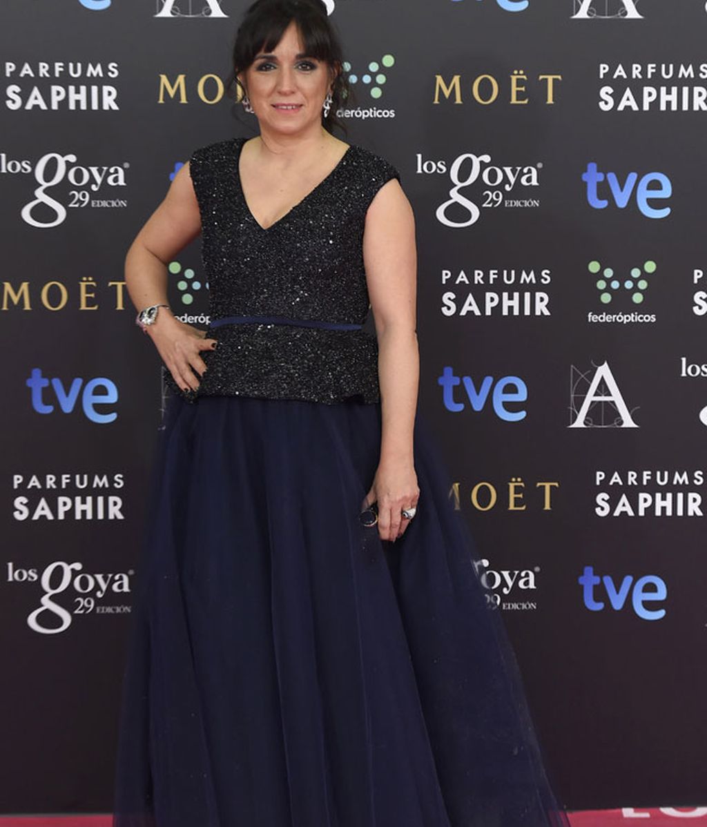 Judith Collel en la alfombra de Los Goya