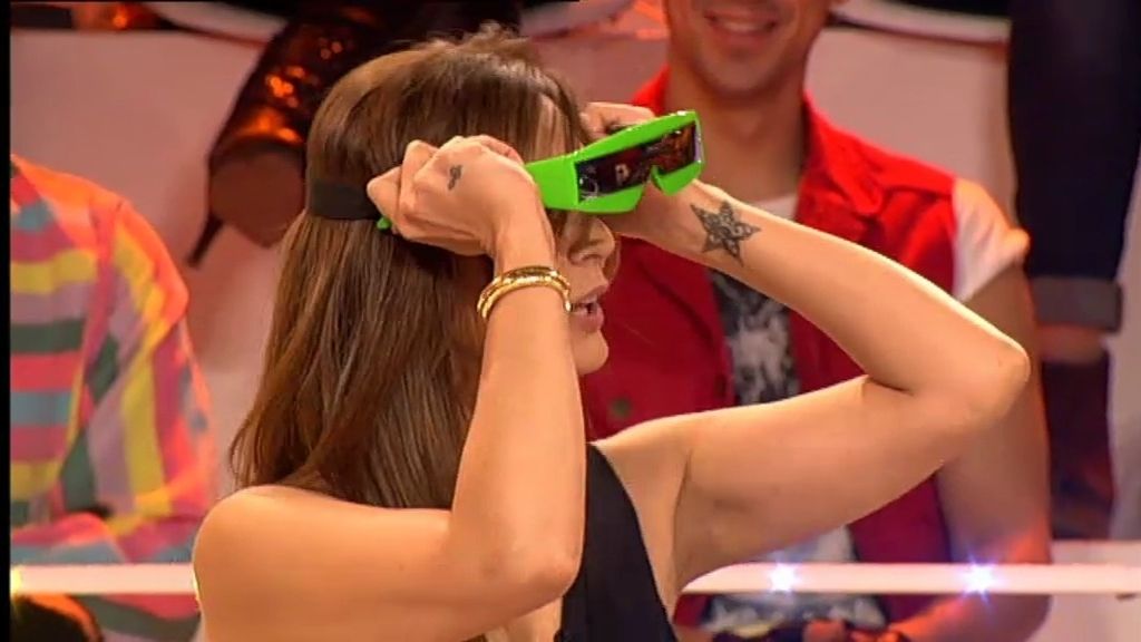 Merche, con gafas y a lo loco