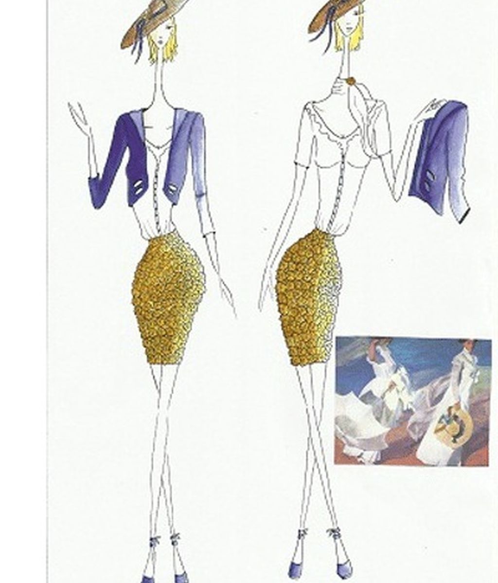 Los bocetos para el estilismo de Mercedes Milá en GH 12