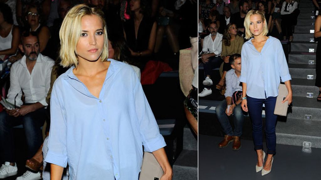 Ana Fernández, también con este 'look' casual en el desfile de The 2nd Skin Co.