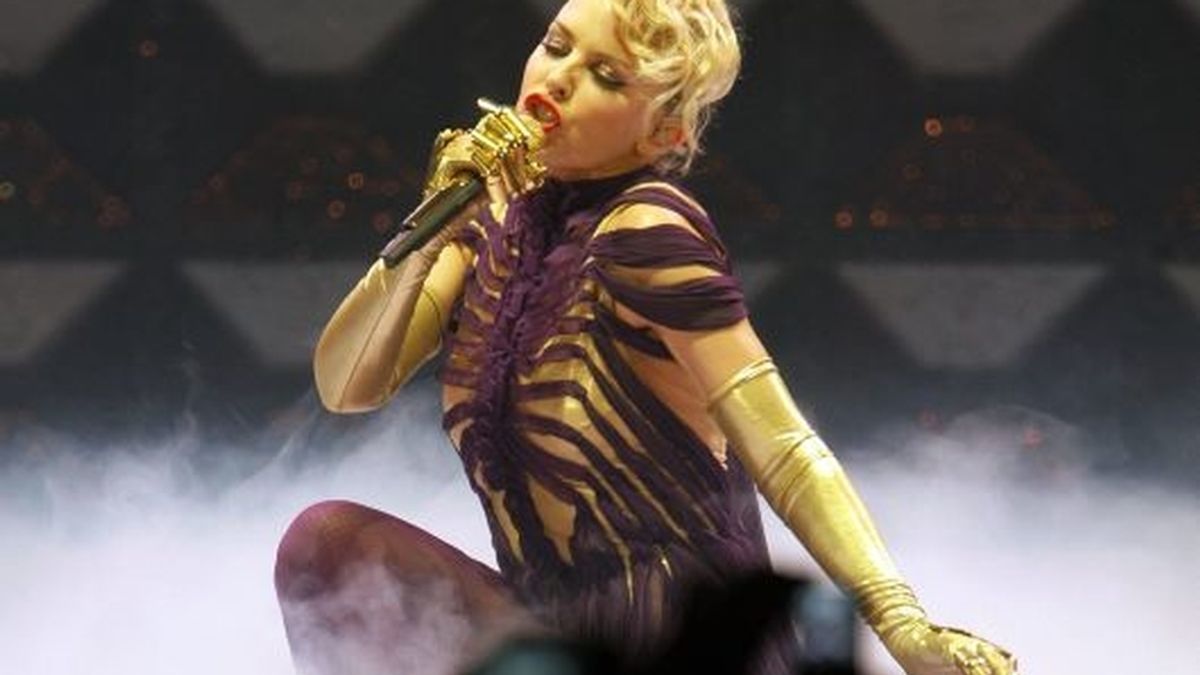 Kylie Minogue durante su concierto en Zurich. Foto: AP