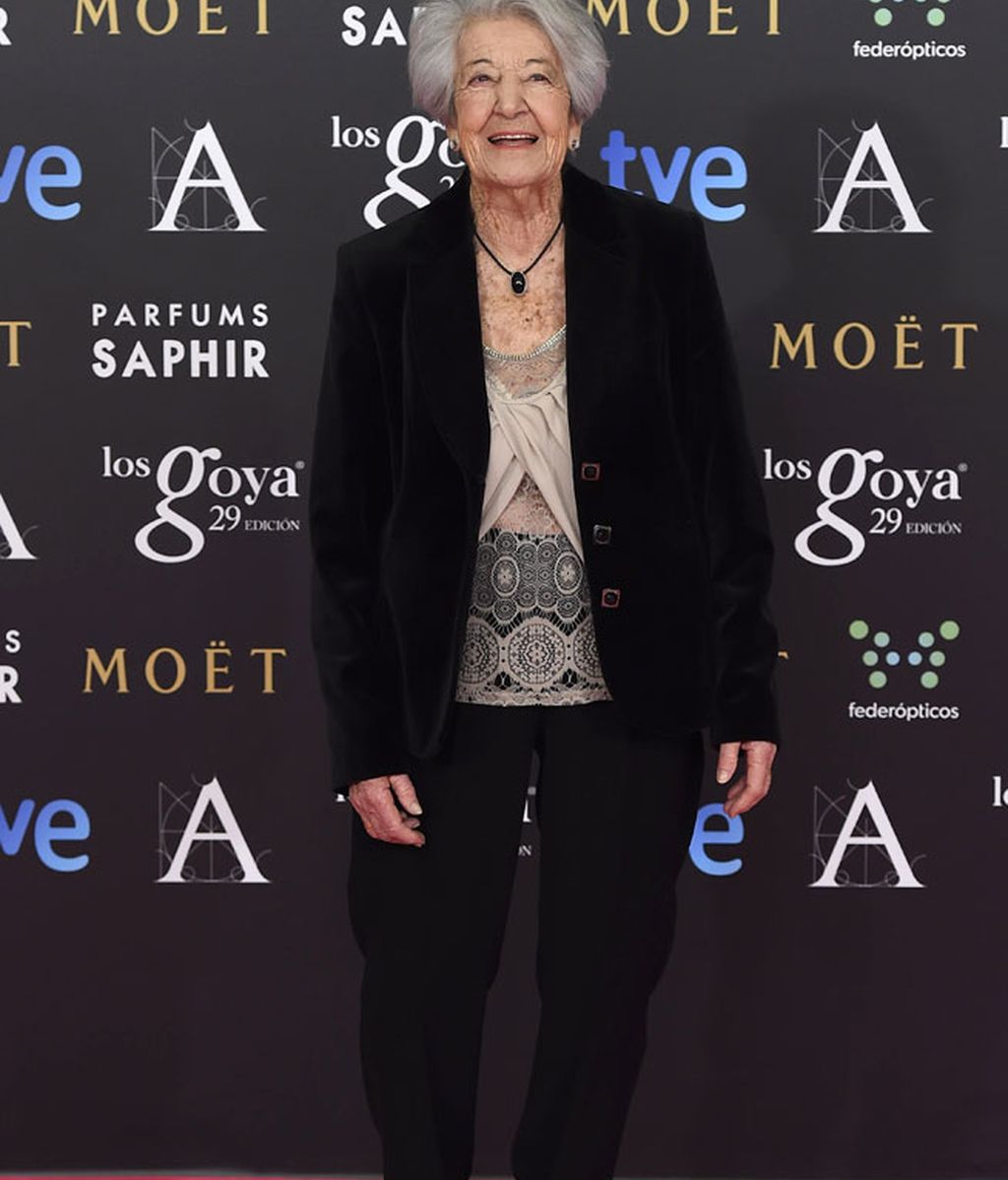 Asunción Balaguer en la alfombra de Los Goya
