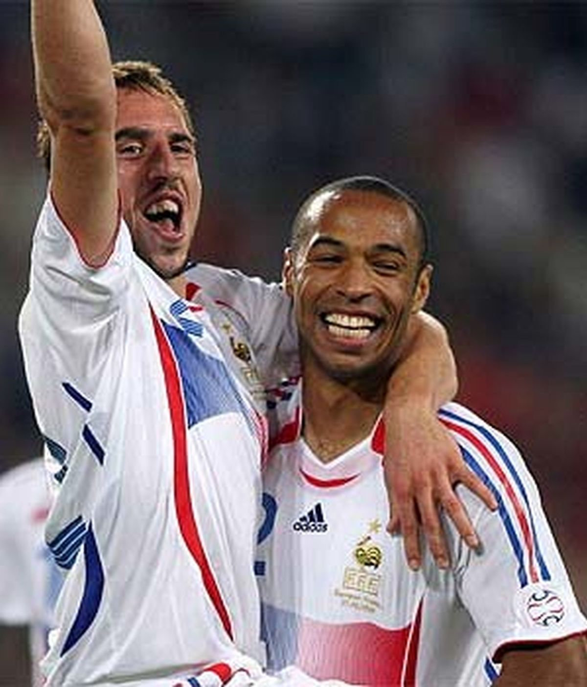 Herny y Ribery, estrellas de Francia.