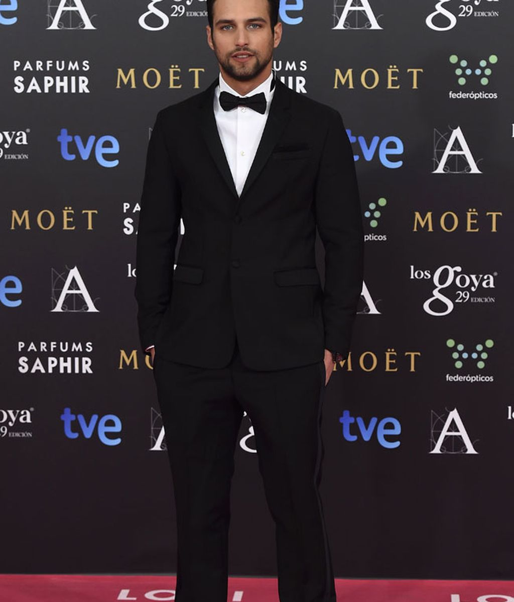 David Castro en la alfombra de Los Goya