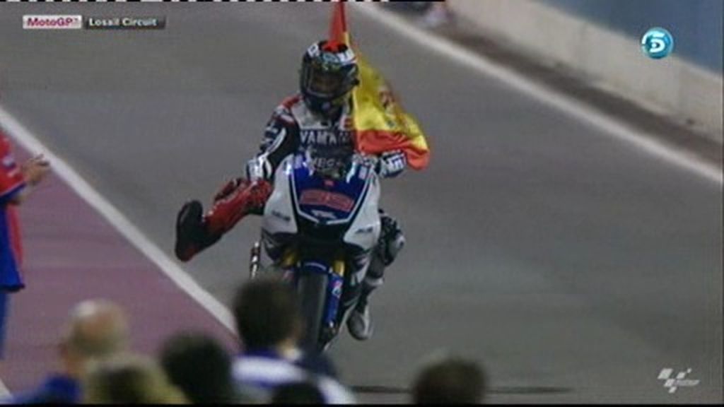Lorenzo, con la bandera española