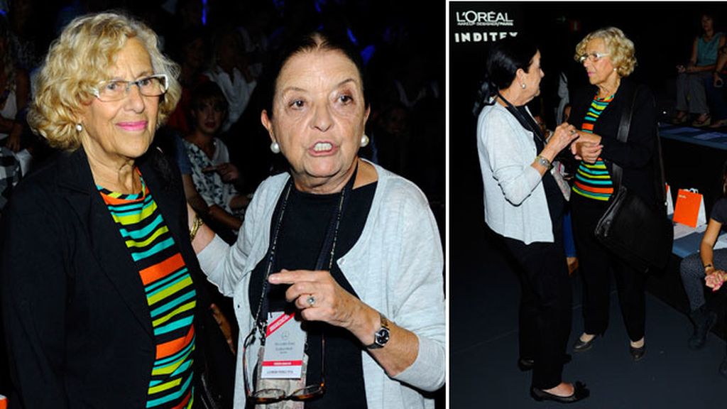 Manuela Carmena y Cristina Cifuentes asisten al front row de la Fashion Week