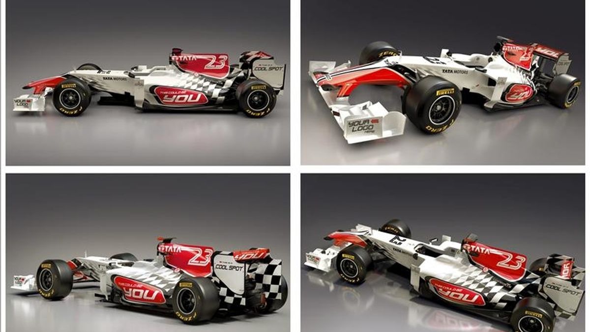 Fotografías facilitadas por Hispania Racing del nuevo modelo de esta escudería, el F111, con el que disputarán el Mundial de Fórmula Uno 2011 con el indio Narain Karthikeyan, mientras que el segundo piloto está aún por decidir. EFE