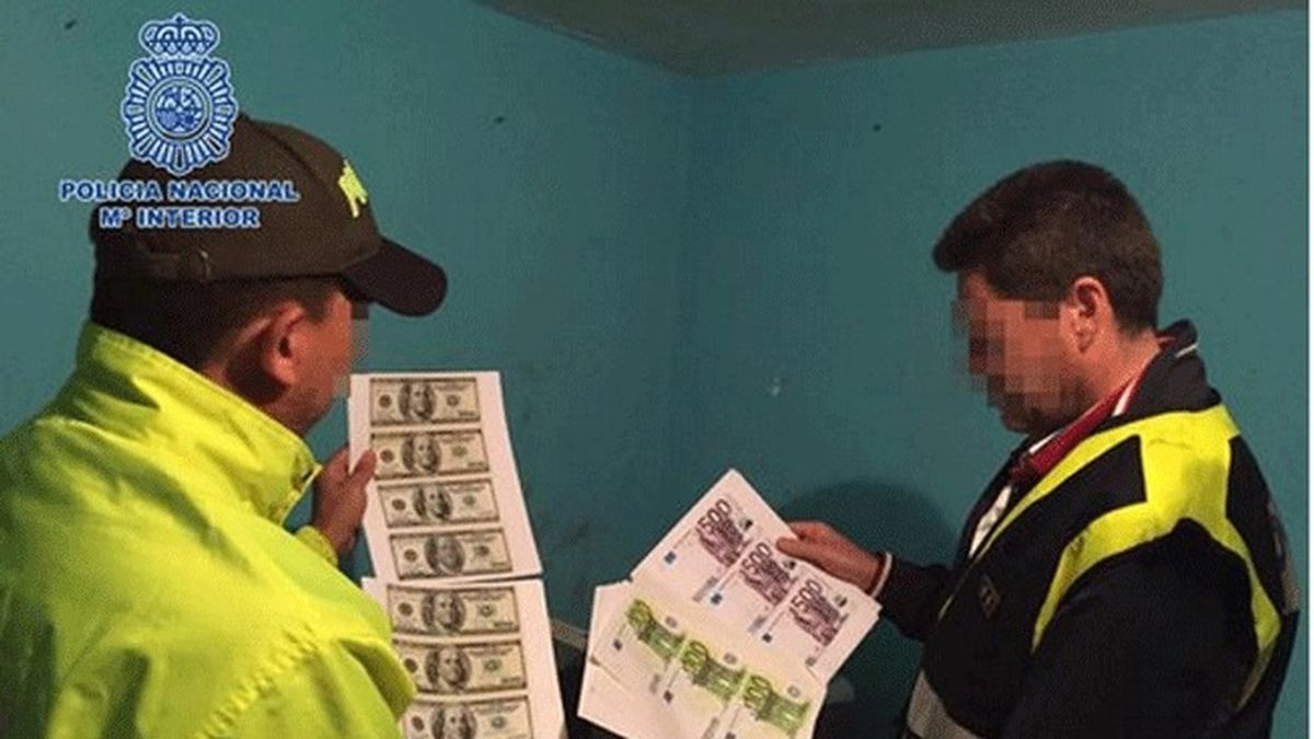 La Policía desmantela en Colombia una imprenta que producía millones de euros, dólares y pesos falsos