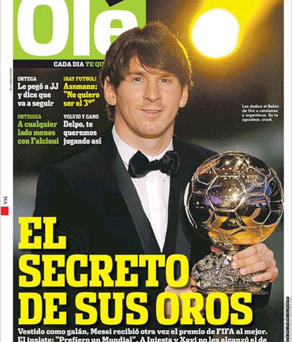Sorpresa mundial por el Balón de Oro de Messi