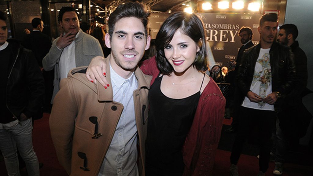 Lucía Ramos acudió muy bien acompañada a disfrutar de las "50 sombras de Grey"