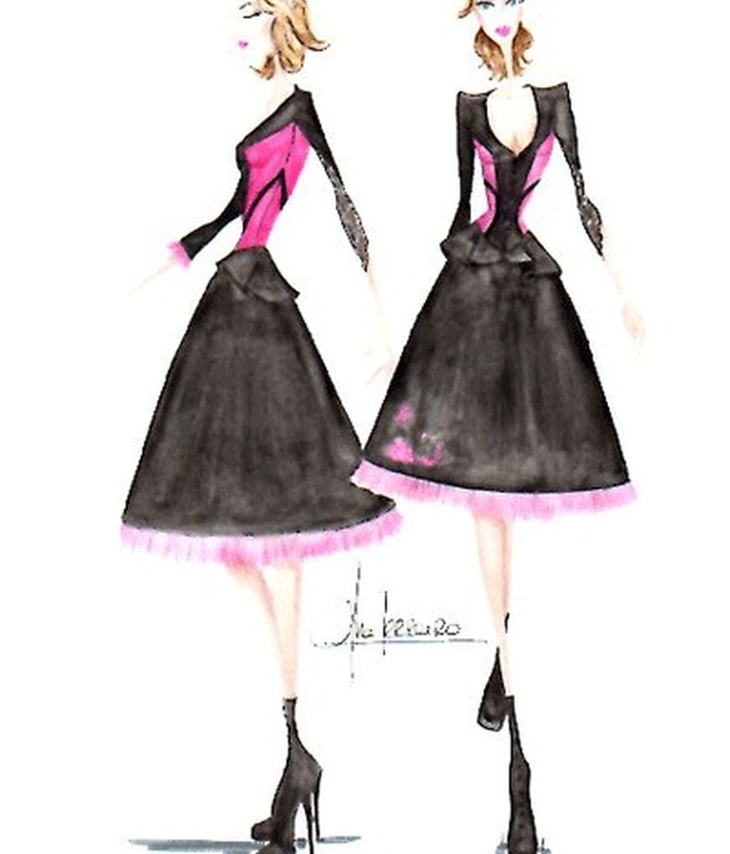 Los bocetos para el estilismo de Mercedes Milá en GH 12