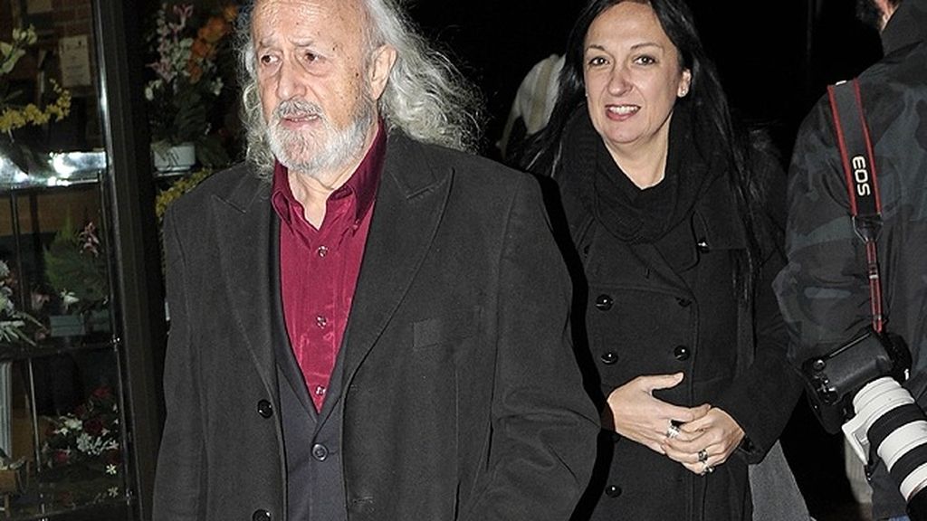 Montxo Armendáriz, durante el funeral de Fernando Guillén