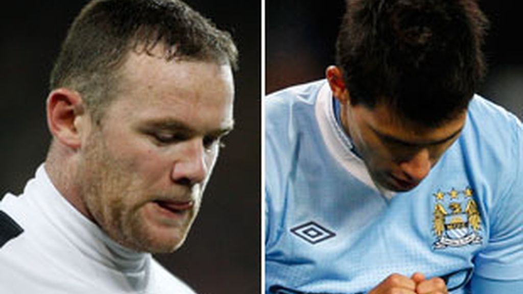Rooney y Aguero dicen adiós a la Liga de Campeones. Fotos: Reuters. Rooney y Aguero dicen adiós a la Liga de Campeones. Fotos: Reuters.