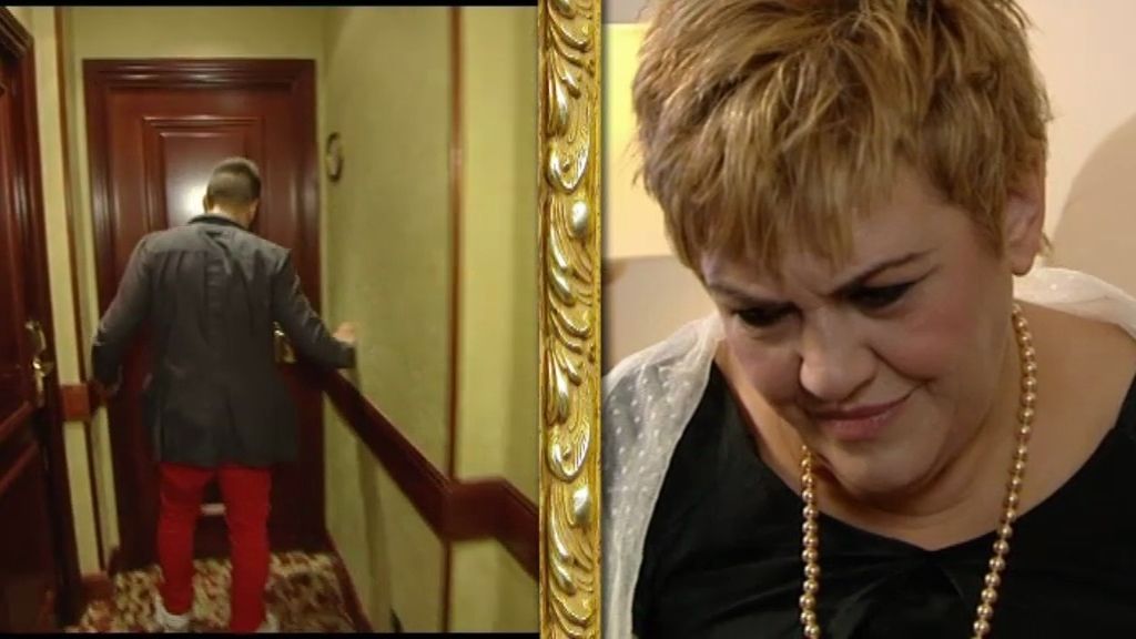 Las caras de sorpresa de Luis Ángel y su madre