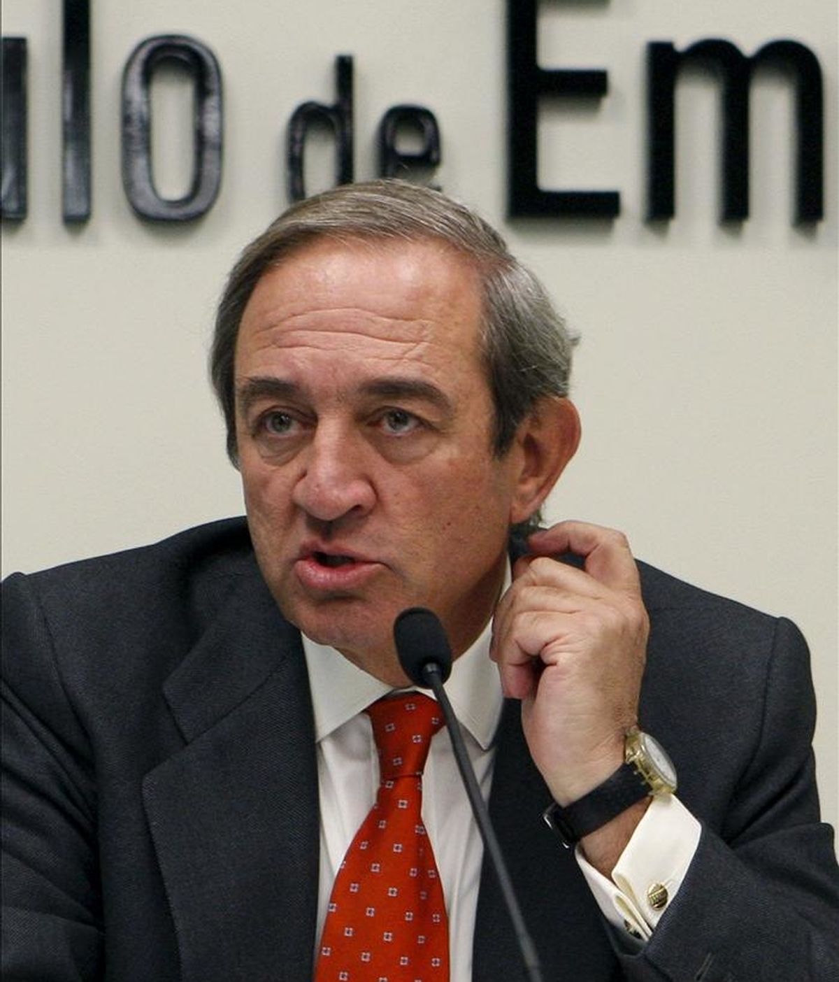 El presidente del Círculo de Empresarios, Claudio Boada, durante una comparecencia. EFE/Archivo
