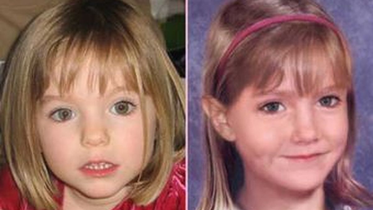 Madeleine McCann (der), con cuatro años, en una de las fotos que publicaron poco después de su desaparición en el Algarve portugués. A la derecha el nuevo retrato robot de cómo sería ahora con seis años. Foto The Guardian