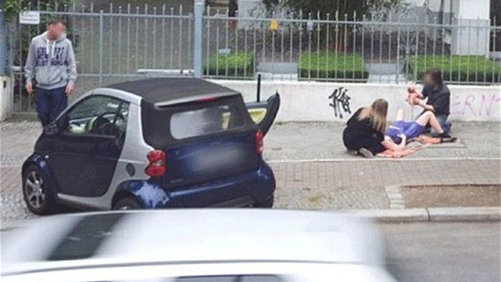 Parto en una calle berlinesa