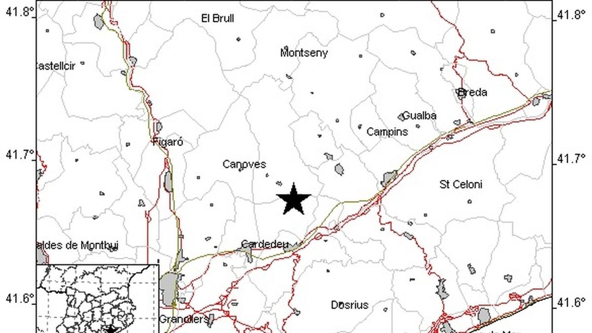 Un terremoto de 2,6 grados afecta la comarca del Vallès Oriental (Barcelona)