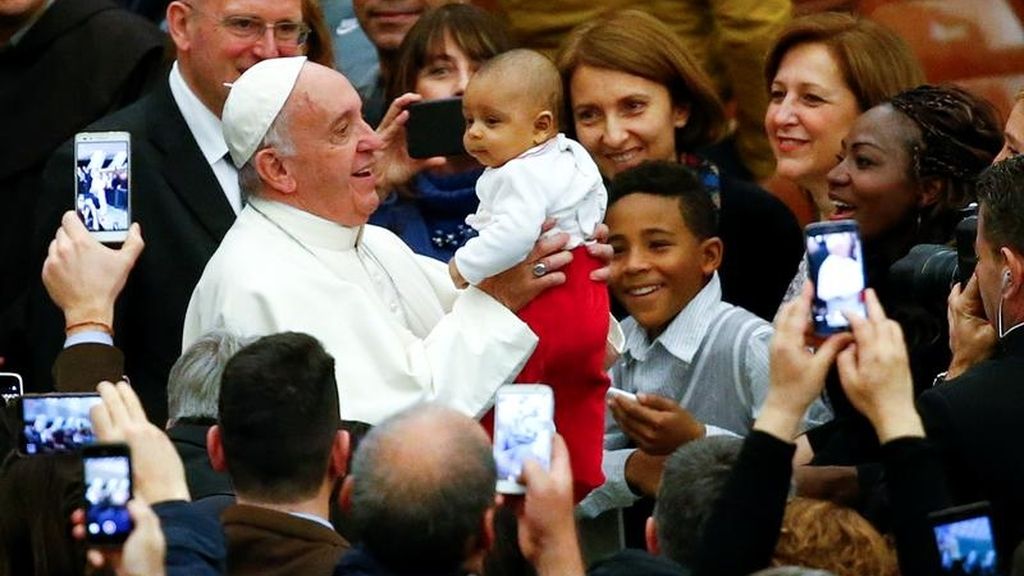 El Papa Francisco en una audiencia con los trabajadores del Vaticano