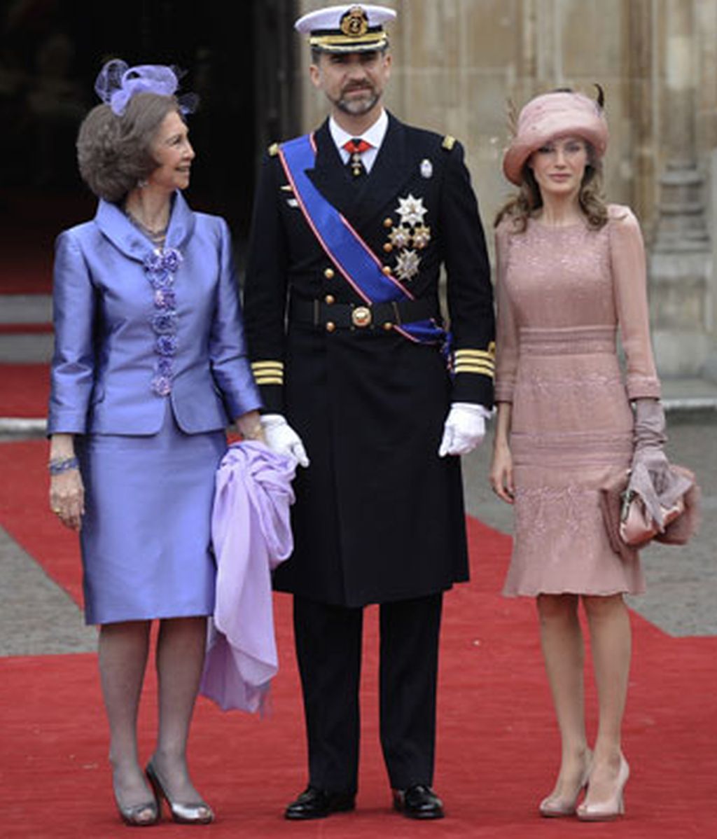 Los Príncipes de Asturias y la Reina, en la boda real en Londres