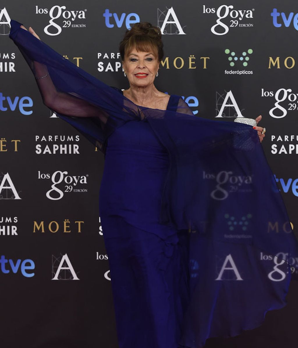 Gemma Cuervo en la alfombra de Los Goya