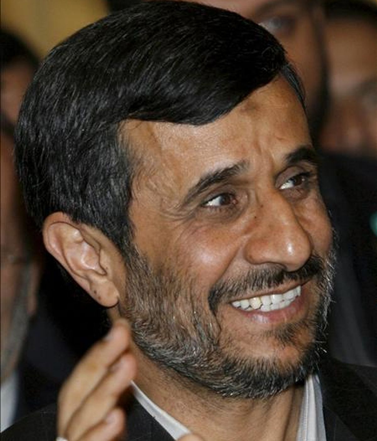 El presidente iraní, Mahmud Ahmadineyad, hoy en Ginebra. EFE