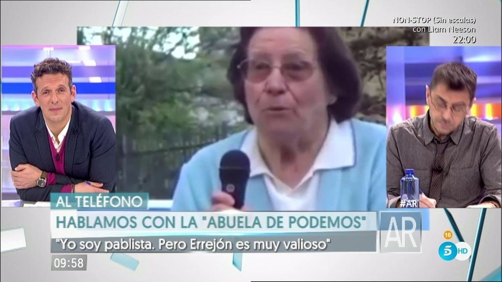 Teresa Torres, la 'abuela de Podemos': "Yo soy pablista, pero Errejón es muy valioso"