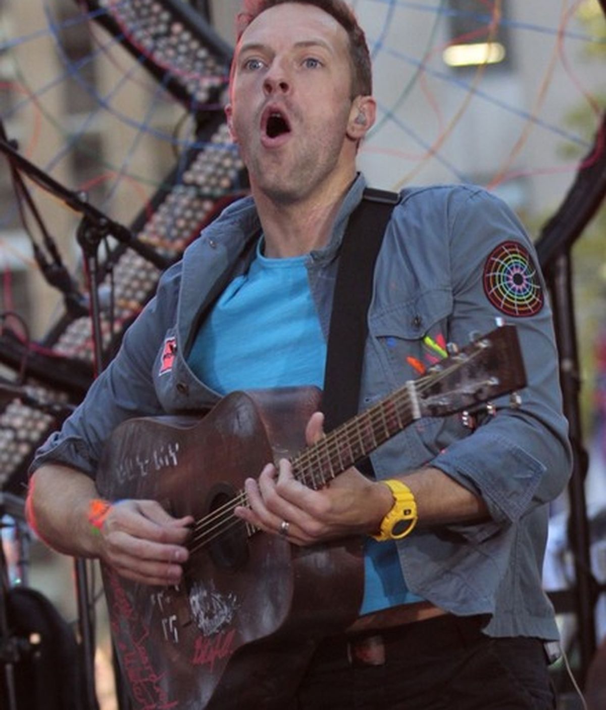 Una imagen de archivo del cantante de Coldplay, Chris Martin