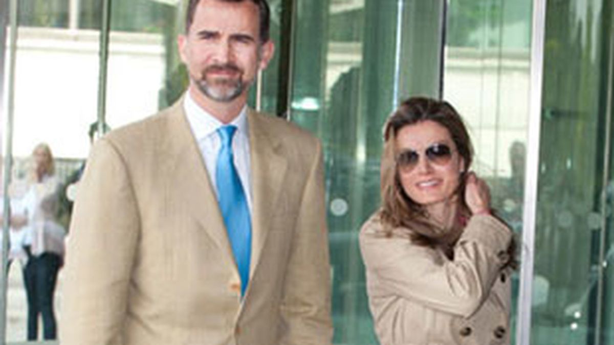 Los Príncipes de Asturias a su llegada a Londres.
