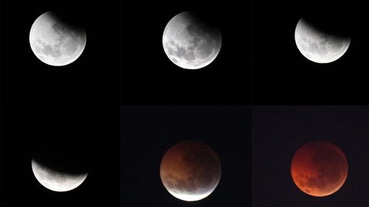 Fotografía tomada en la madrugada durante el eclipse total de luna en Montevideo (Uruguay). Según los expertos de la NASA, ésta fue la última oportunidad para los observadores del continente de ver un eclipse lunar total hasta el 15 de abril de 2014. EFE
