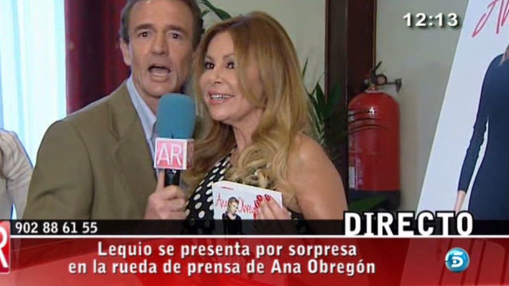 Lequio, reportero sorpresa en la presentación de las memorias de Ana Obregón