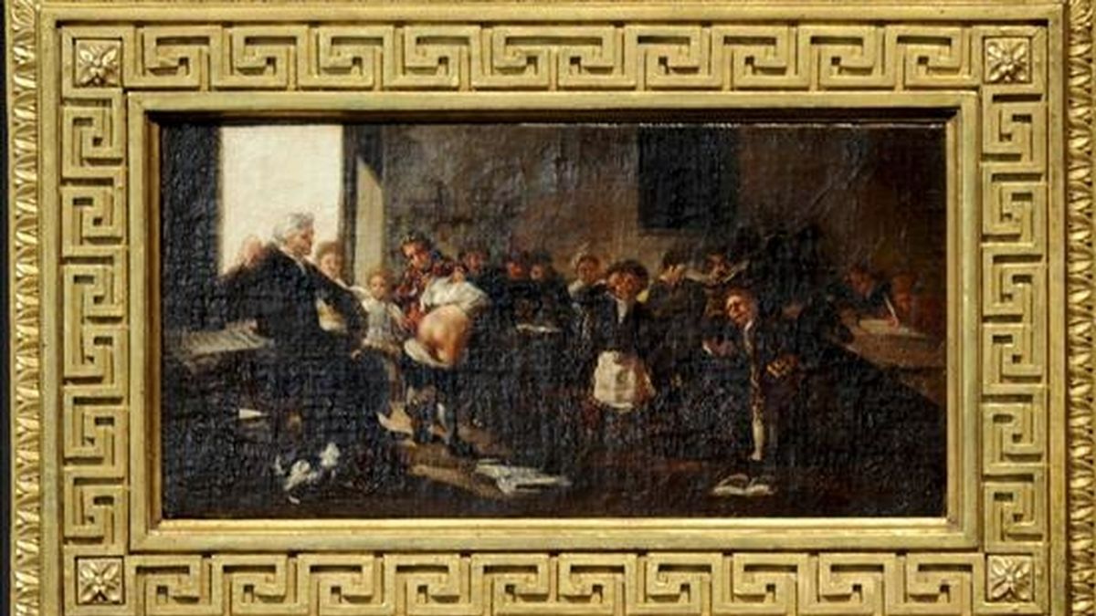 Cuadro de Francisco de Goya "La letra con sangre entra", Adquirido recientemente por el Gobierno de Aragón. EFE/Archivo