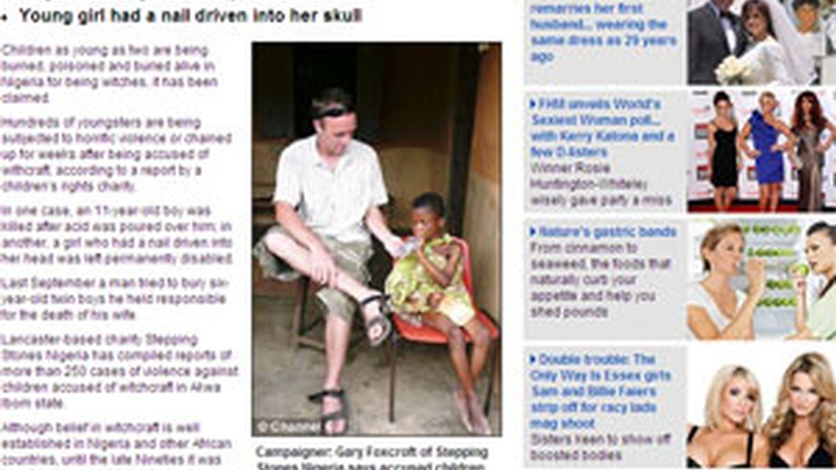 Gary Foxcroft, fundador de Stepping Stones Nigeria, ha denunciado estas prácticas. Foto: Dailymail.co.uk