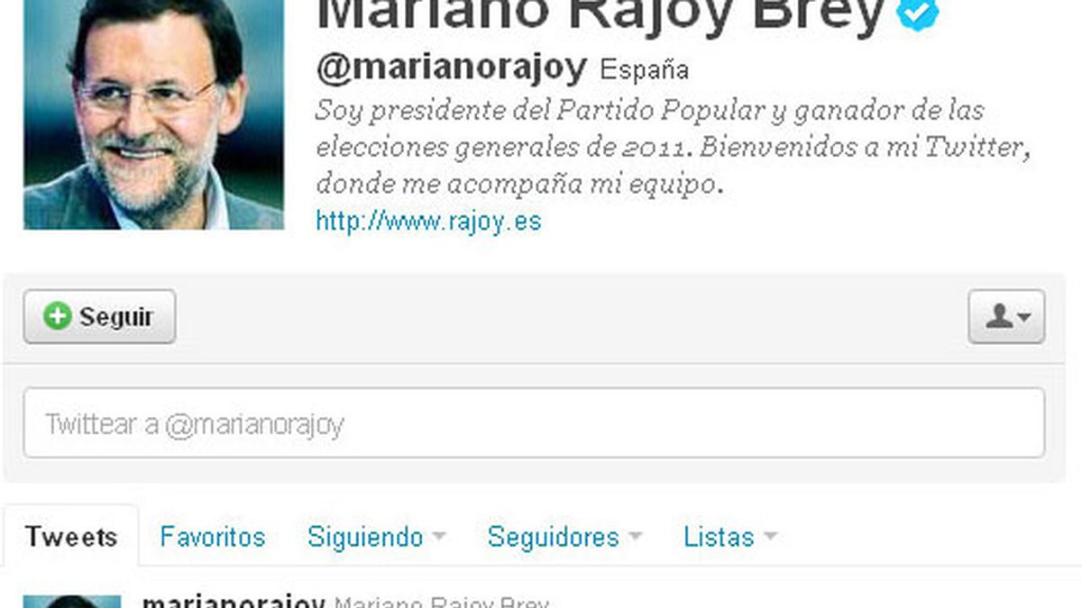 Mariano Rajoy escribe sobre la reforma laboral en su Twitter