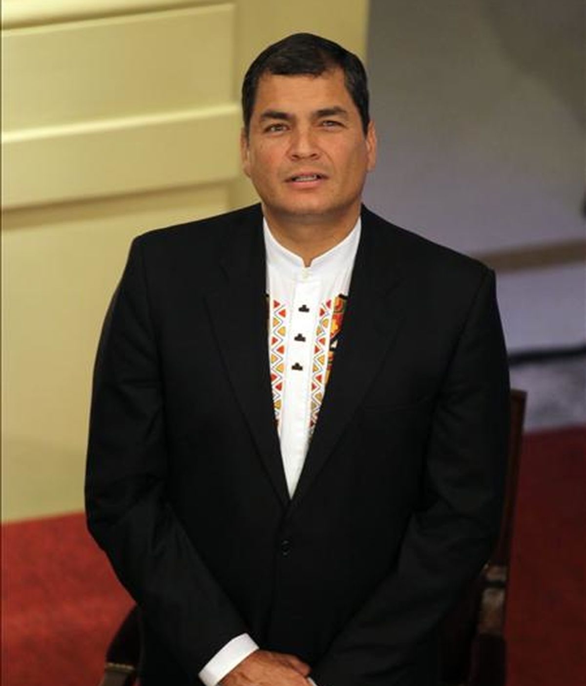 El presidente de Ecuador, Rafael Correa, dijo que aún faltan algunos ajustes en su agenda para ver la posibilidad de asistir a la investidura de Santos, el próximo 7 de agosto. EFE/Archivo