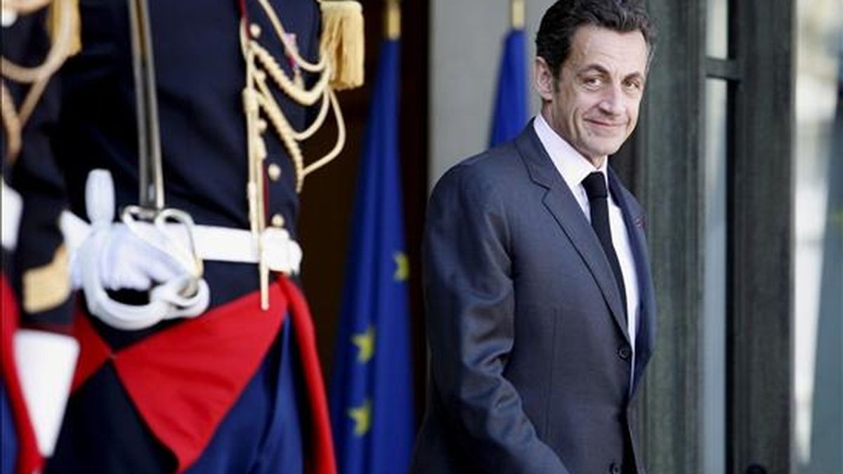 El presidente francés, Nicolás Sarkozy, en el Palacio del Elíseo en París (Francia), el pasado 9 de abril. EFE/Archivo