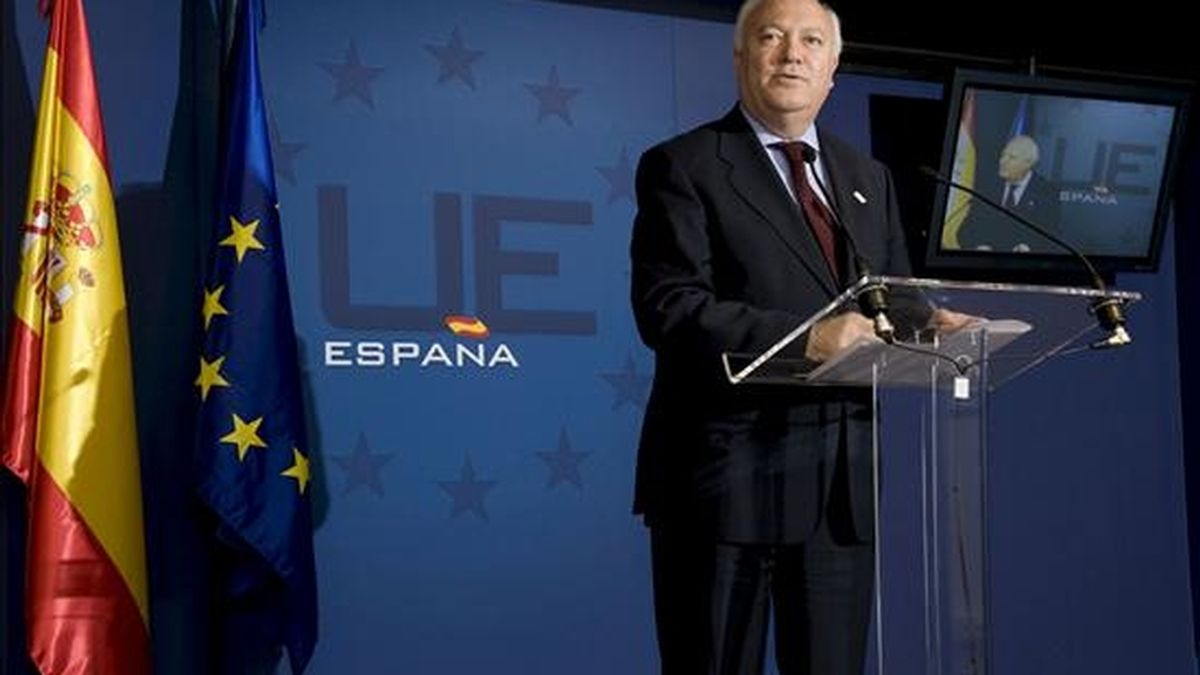 El ministro de Asuntos Exteriores español, Miguel Ángel Moratinos, hoy en Bruselas. EFE