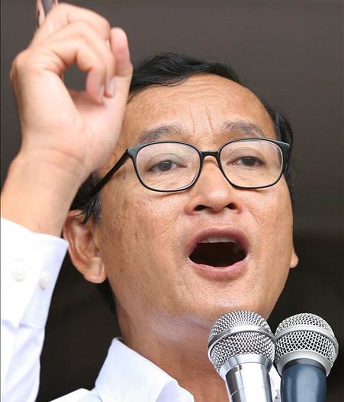 El líder del partido de oposición de Camboya Sam Rainsy (PSR). EFE/Archivo