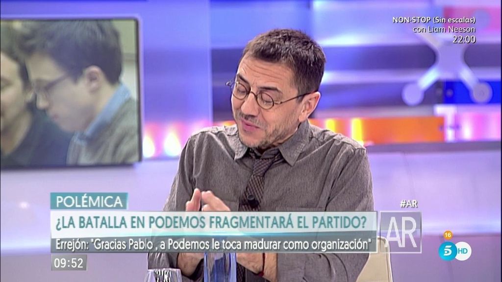 Juan Carlos Monedero: "Se ha terminado la fractura de Podemos"
