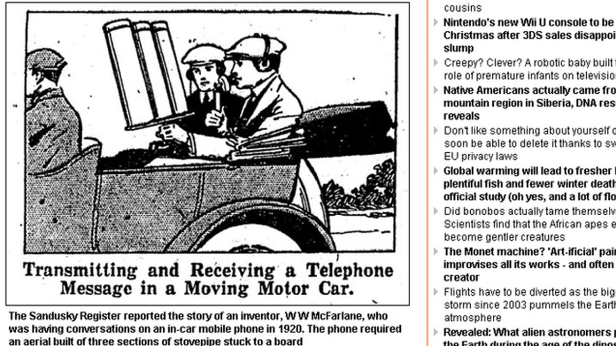 El primer teléfono móvil nació en 1920