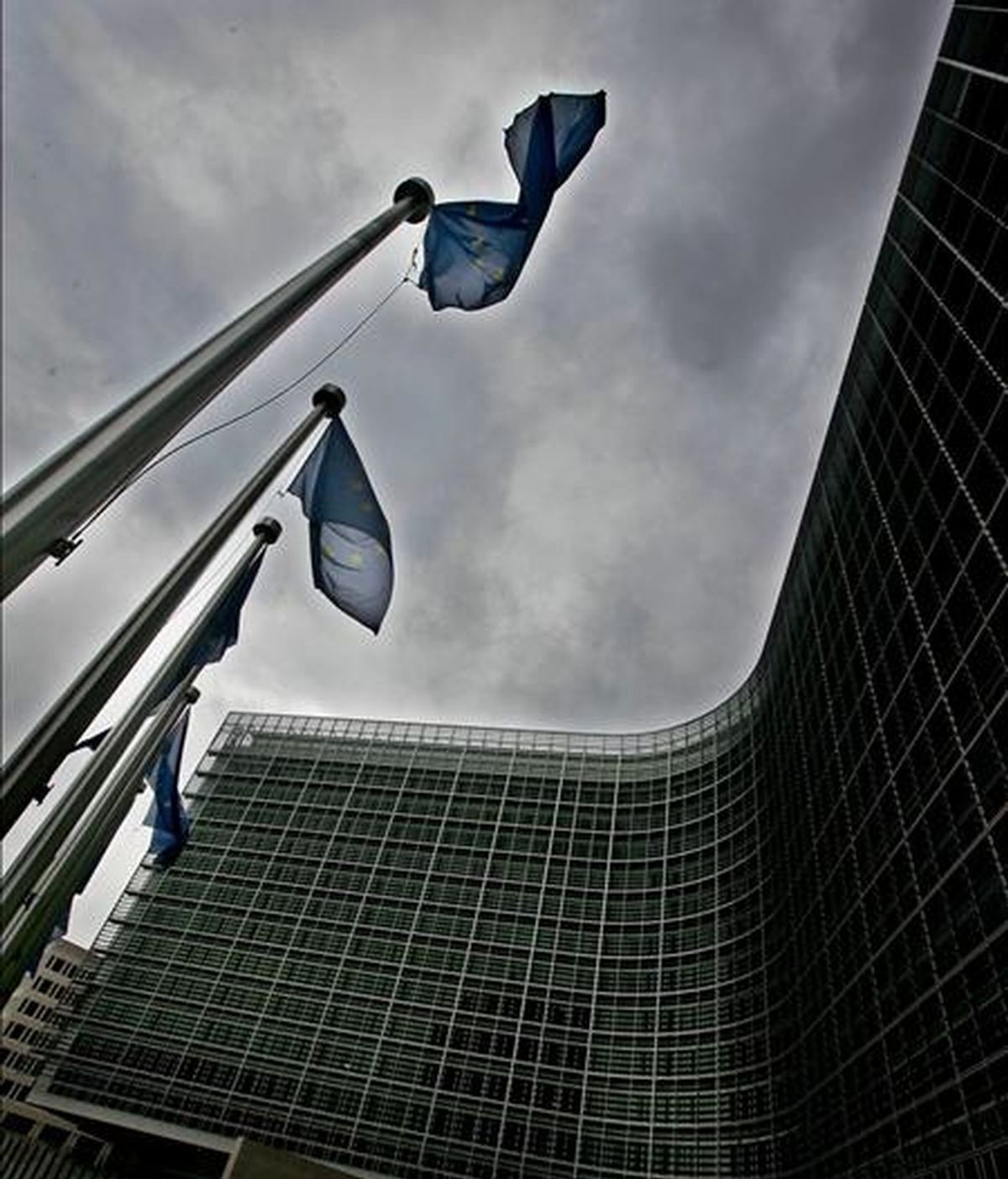 El cielo encapotado sobre el edificio Berlaymond en Bruselas, Bélgica. EFE/Archivo