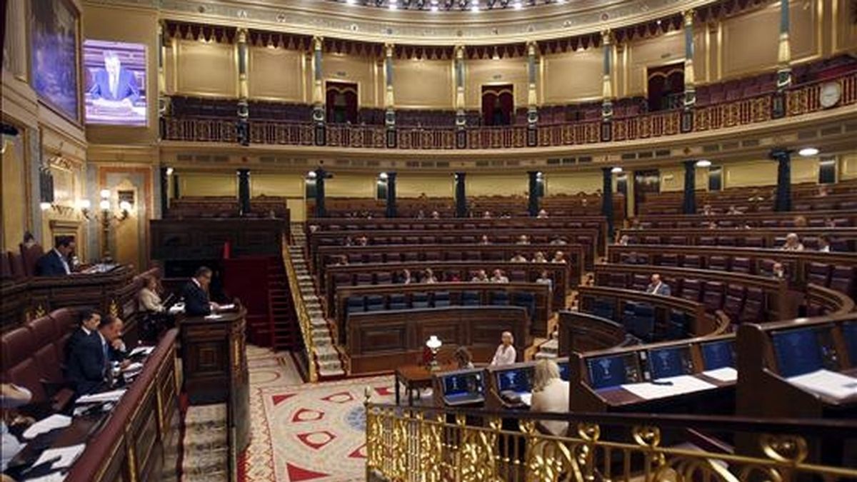Vista del hemiciclo durante un pleno del Congreso de los Diputados. EFE/Archivo