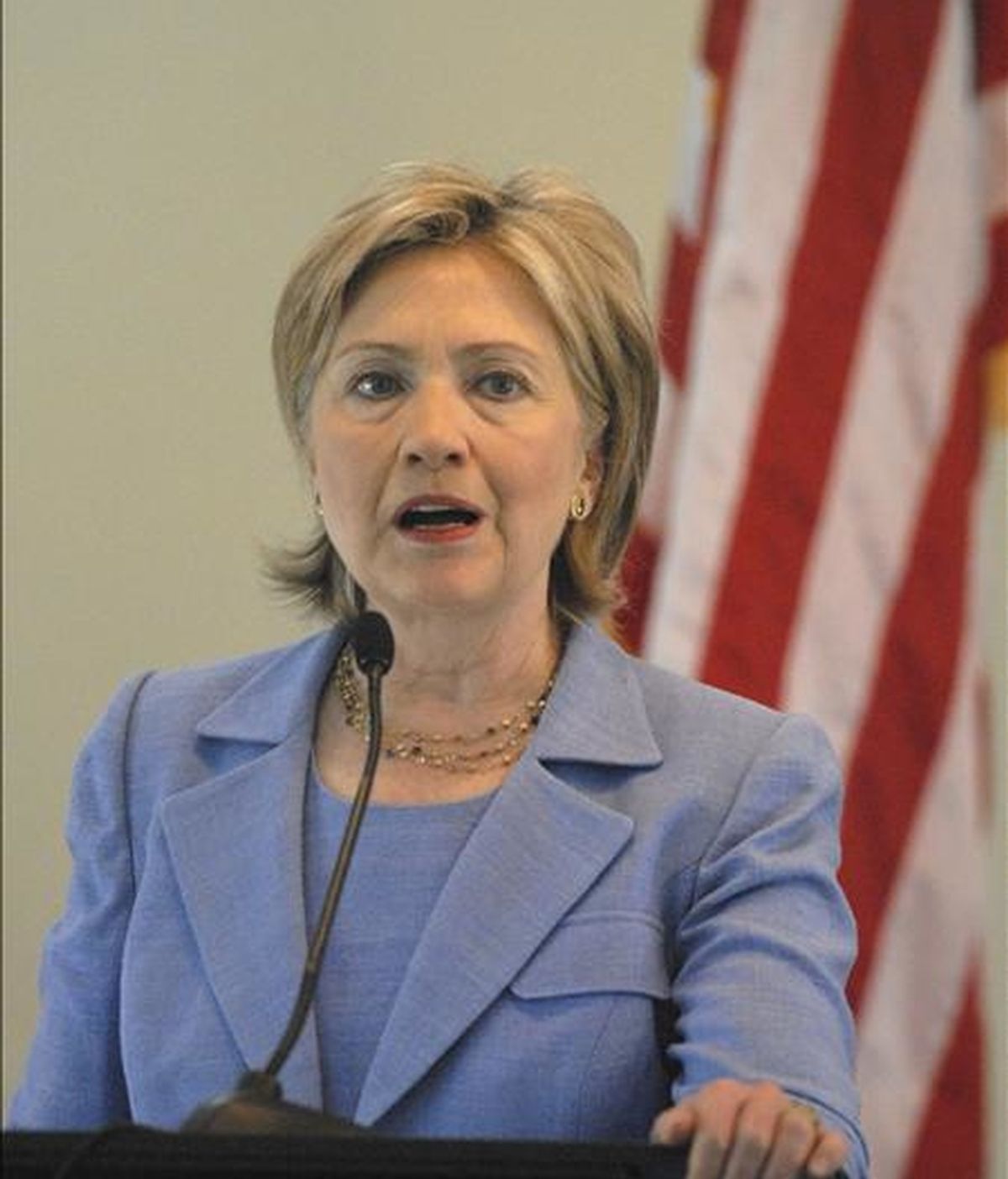 Imagen de este viernes de la secretaria de Estado de Estados Unidos, Hillary Clinton, durante una visita a República Dominicana. EFE