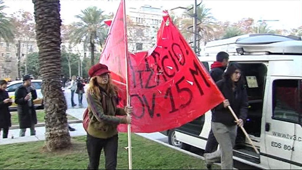 Manifestación de indignados en Barcelona