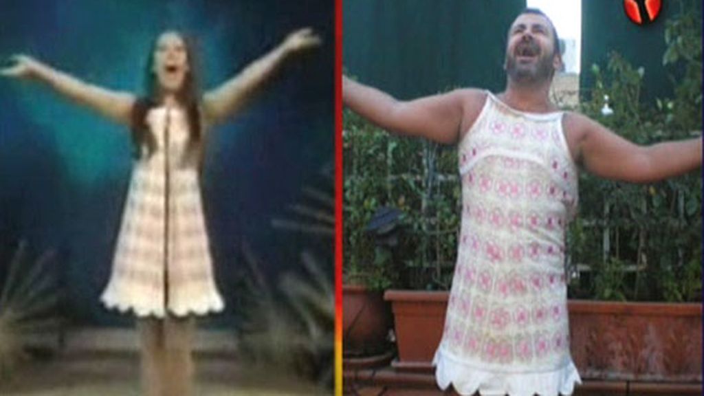 J.J. se embute en el traje del 'La, la, la'